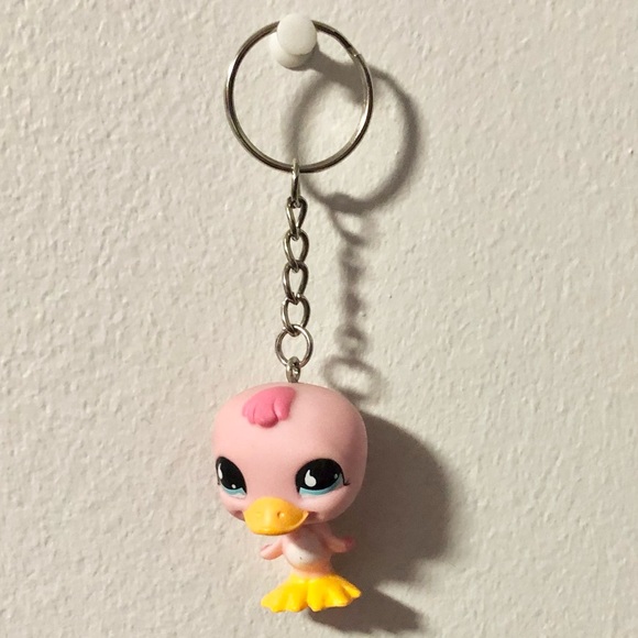Littlest Pet Shop Pink Duck Keychain - Picture 1 of 4